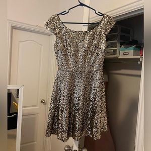 Lulus Gold Sparkle Dress
